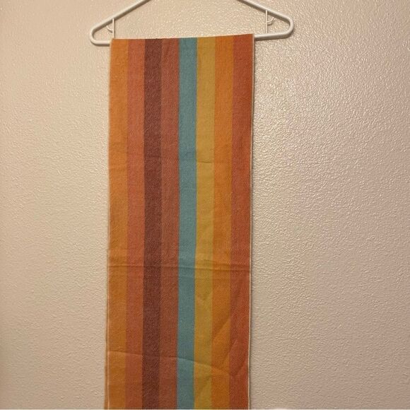 CASHMERE FEEL soft women mans striped colorful rainbow Winter Scarf 12x72 - Picture 3 of 8